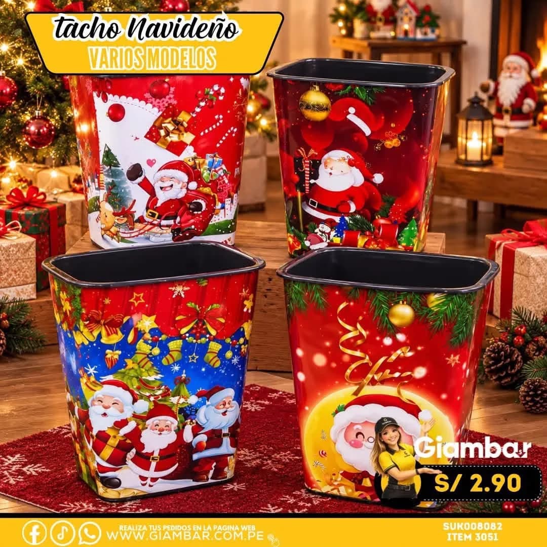 TACHO BASURA NAVIDEÑO  3051