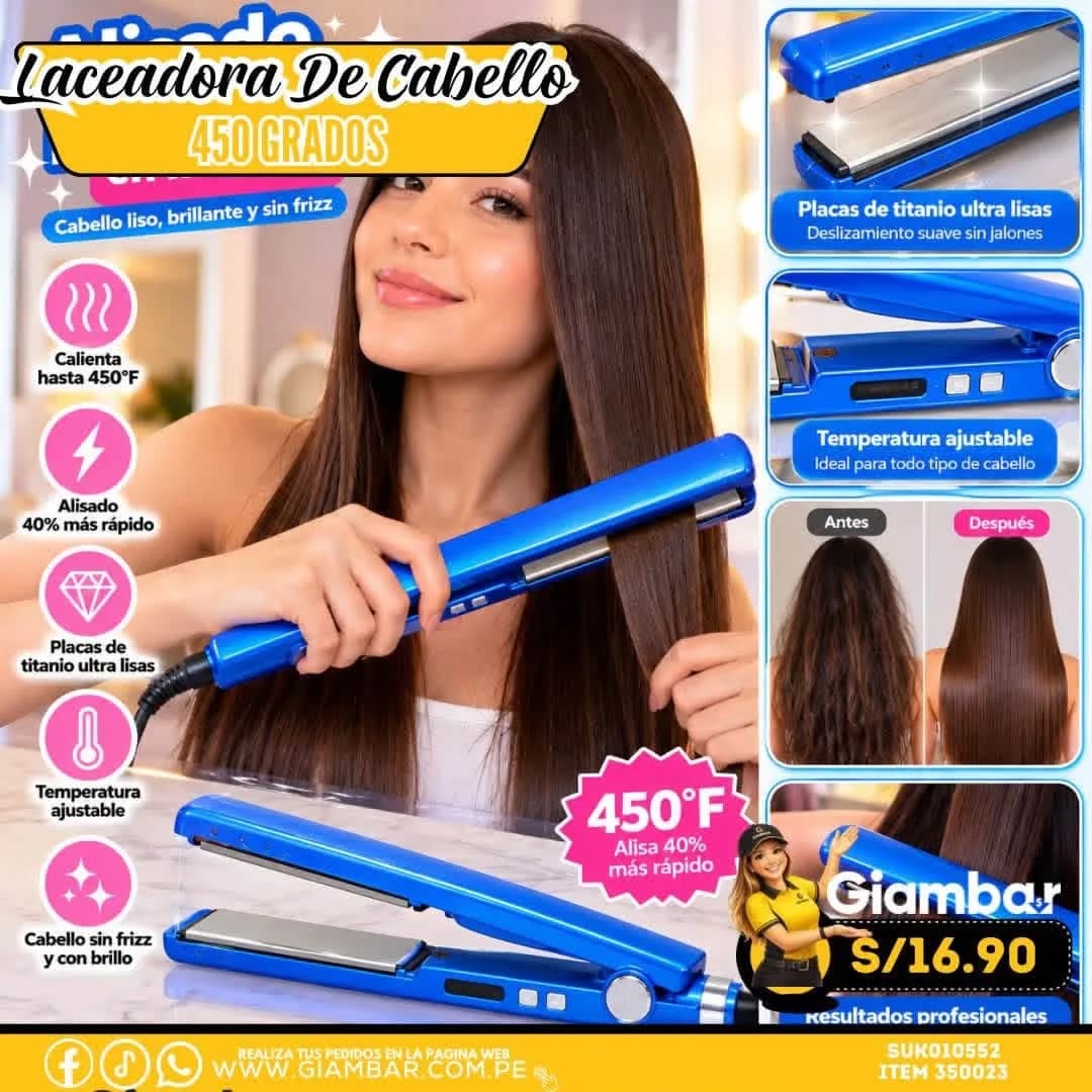 350023 LACEADORA DE CABELLO 450°GRADOS