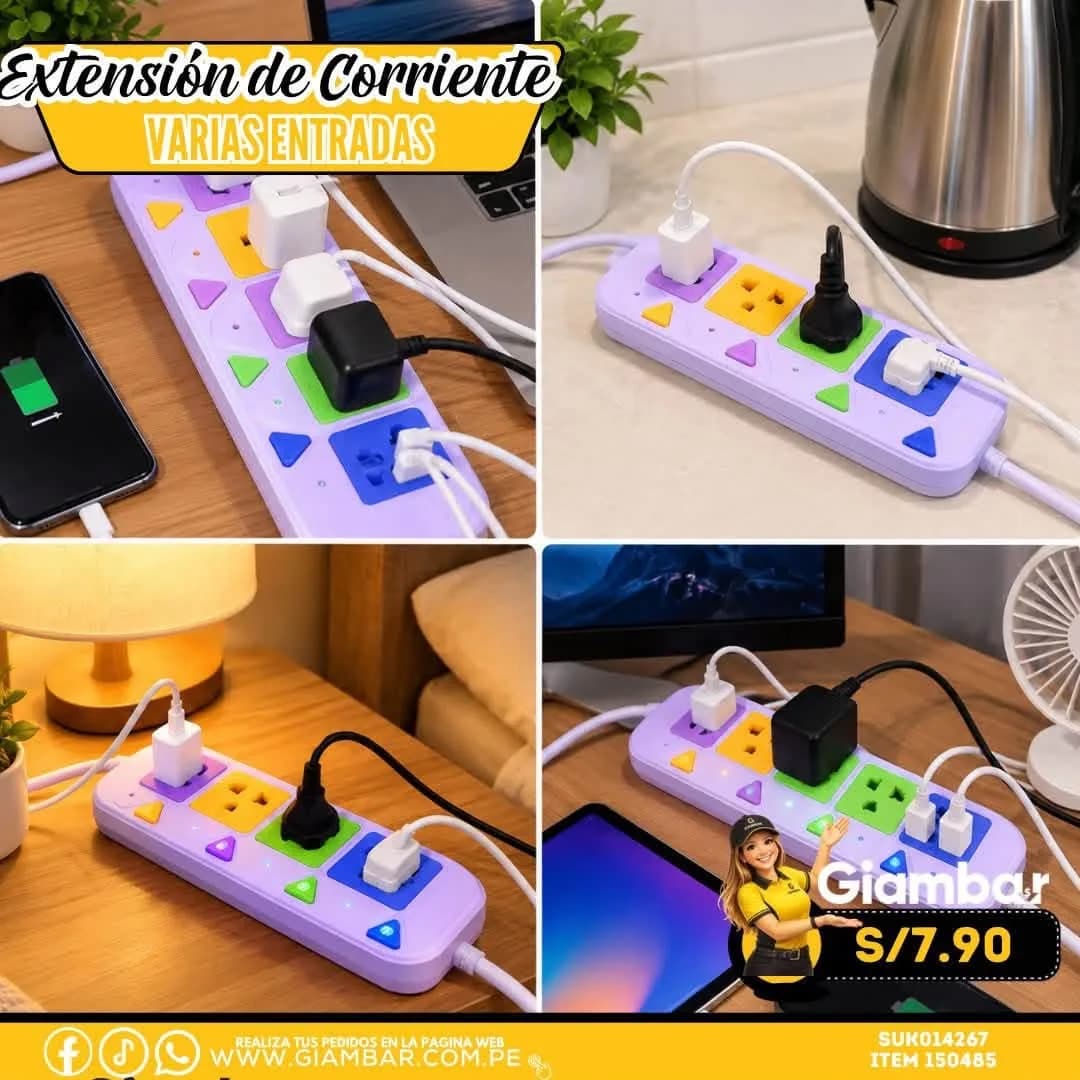 150485 EXTENSION DE CORRIENTE VARIAS ENTRADAS