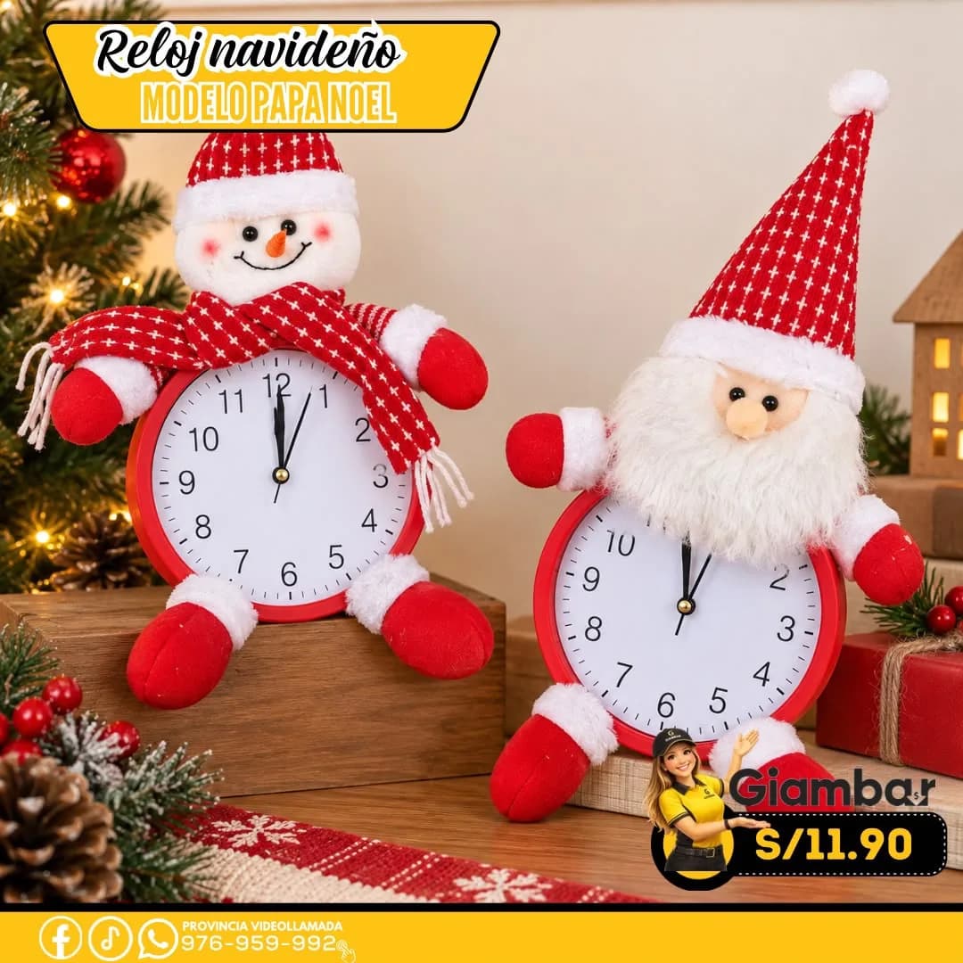 99XX-7130 RELOJ NAVIDEÑO MODELO PAPA NOEL