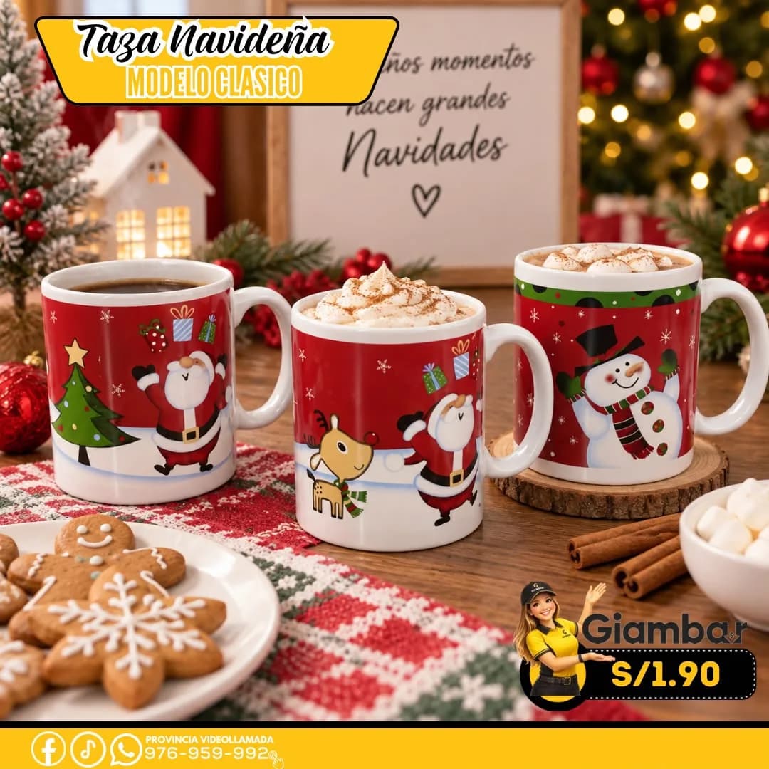 GB-296 TAZA NAVIDEÑA PAPA NOEL