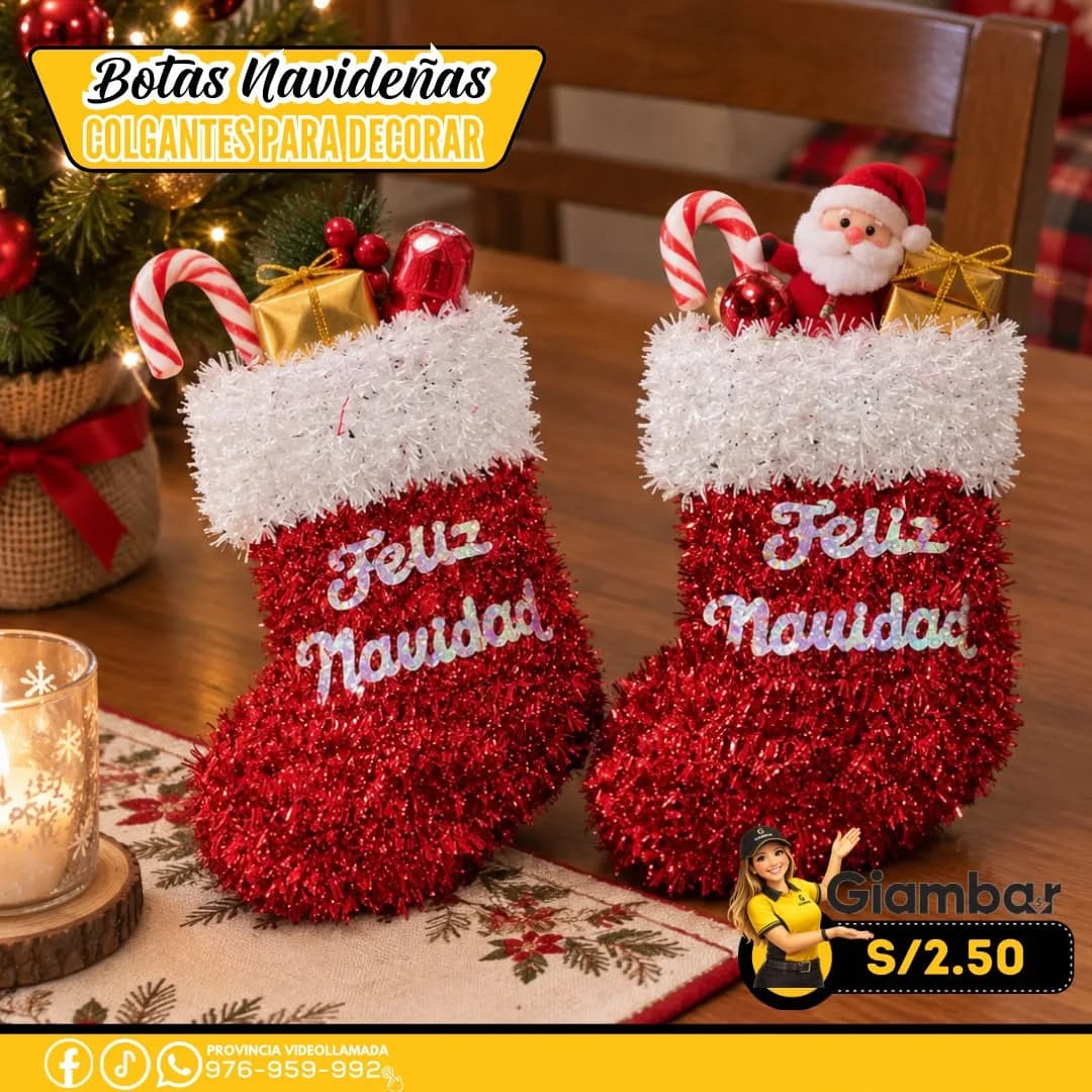 GB-346 CALCETINES NAVIDEÑOS COLGANTE 