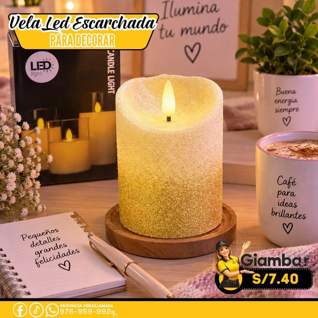 GB-364 VELAS ADORNO 7.5*7.5CM  
