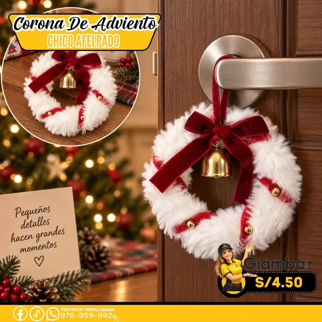 GB-360 MINI CORONA DE ADVIENTO PARA DECORAR