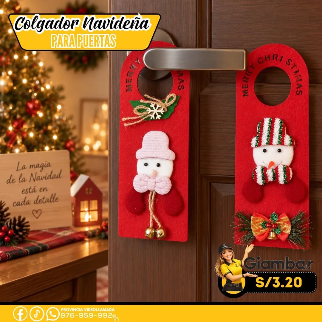 GB-361 COLGANTE NAVIDEÑO PARA PUERTA 