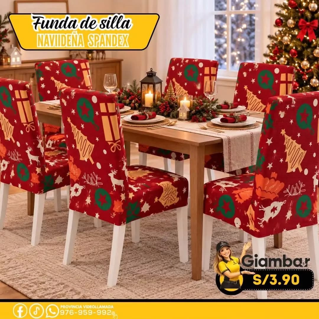 GB-347 FUNDA DE SILLA NAVIDEÑA VARIOS MODELOS 