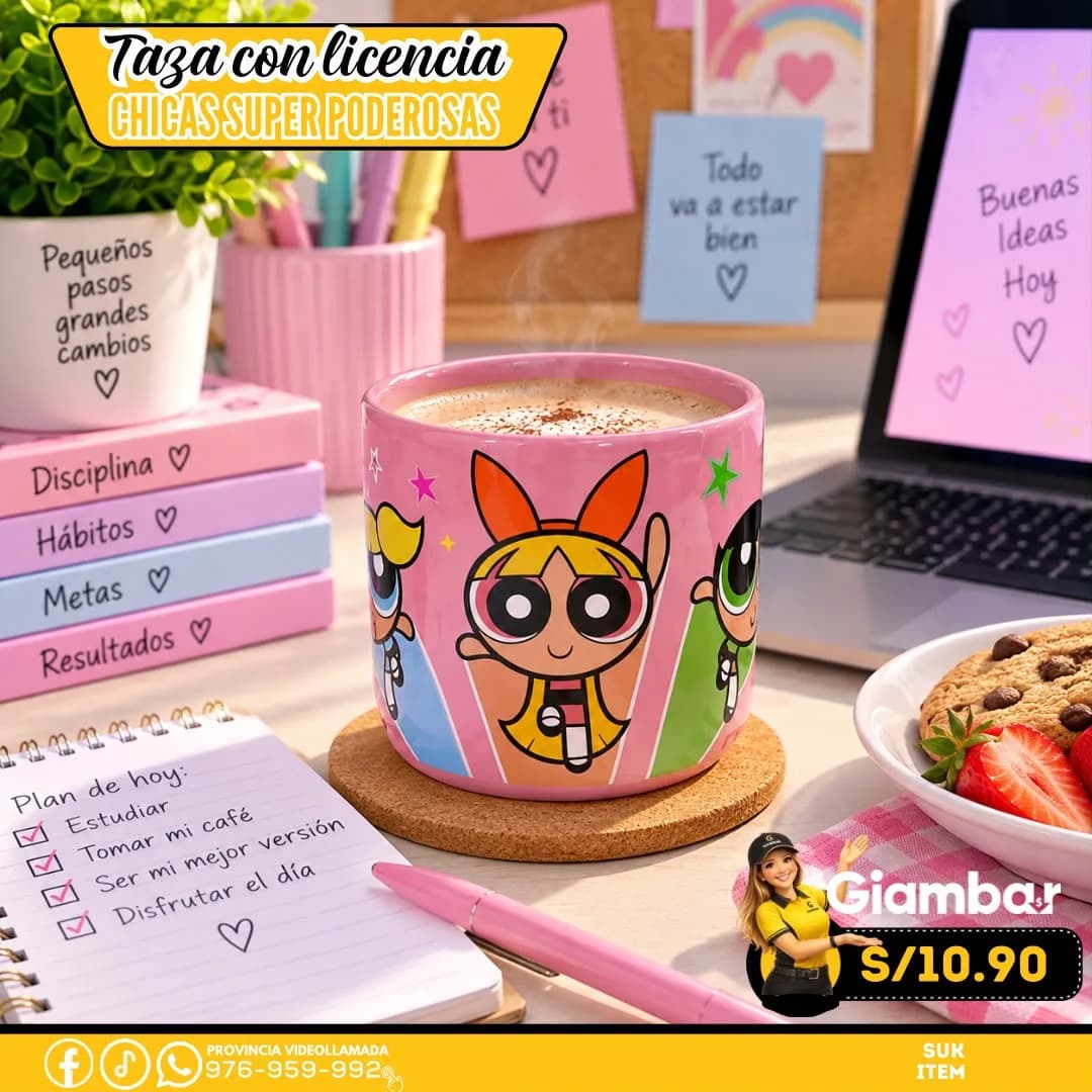 400339 PLAY TAZA CORAZON 420ML CHICAS SUPER PODEROSAS 