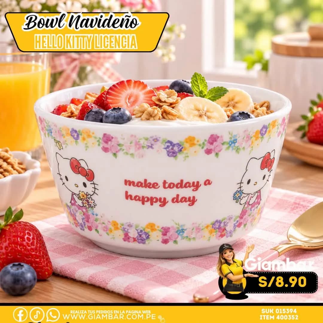 400352 PLAY BOWL 480ML HELLO KITTY KAWAI MOD A 