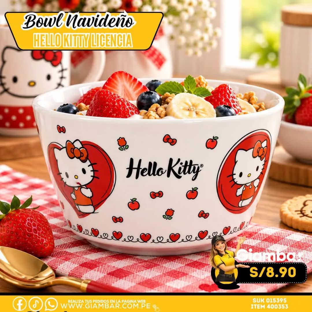 400353 PLAY BOWL 480ML HELLO KITTY KAWAI MOD B 