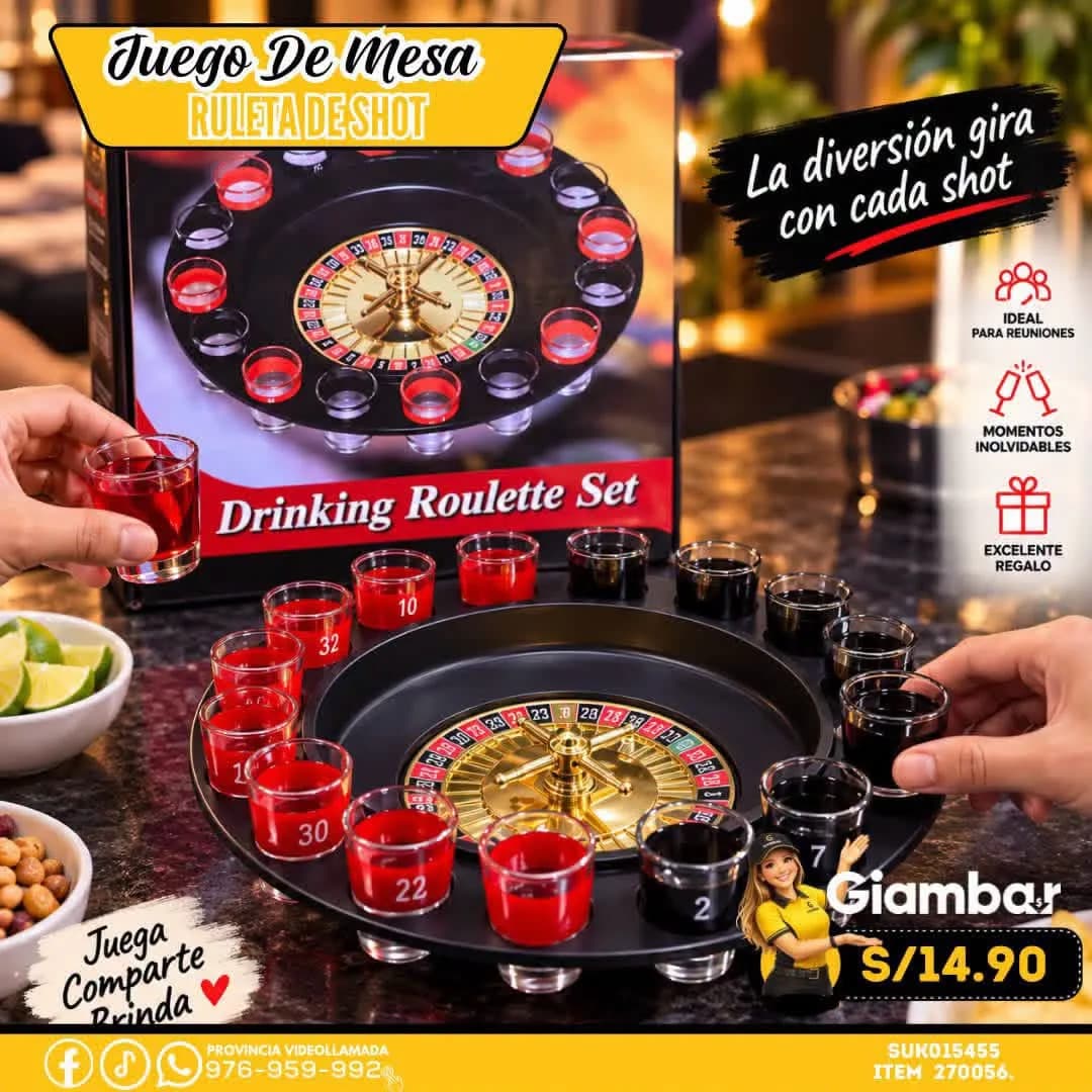 270056 JUEGO DE MESA RULETA DE SHOT