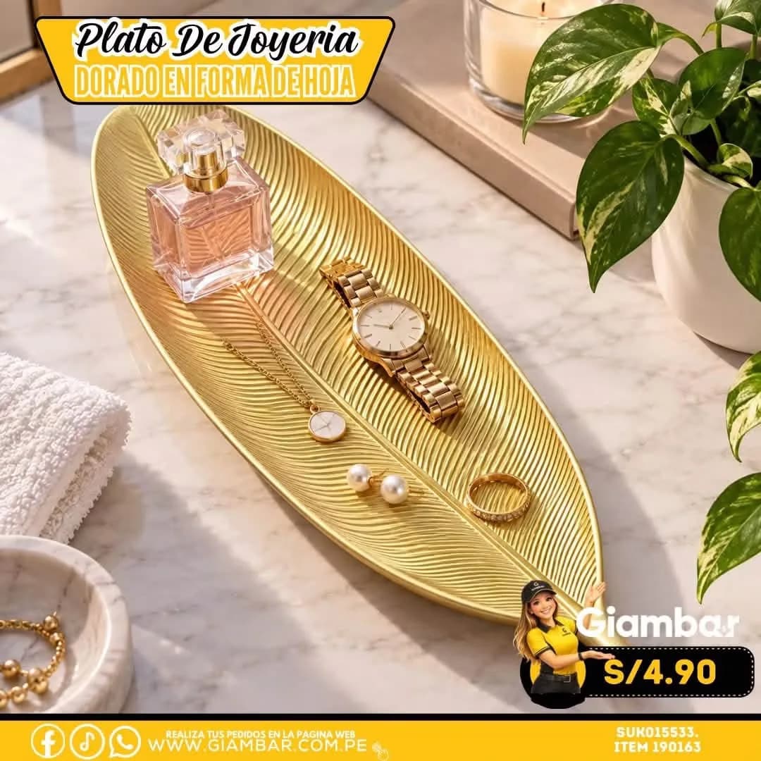 190163 PLATO DECORACION TIPO HOJA 
