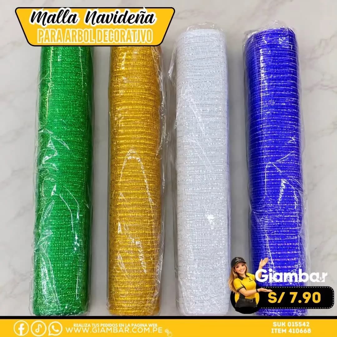 410668 MALLA NAVIDEÑA PARA ARBOL DECORATIVO