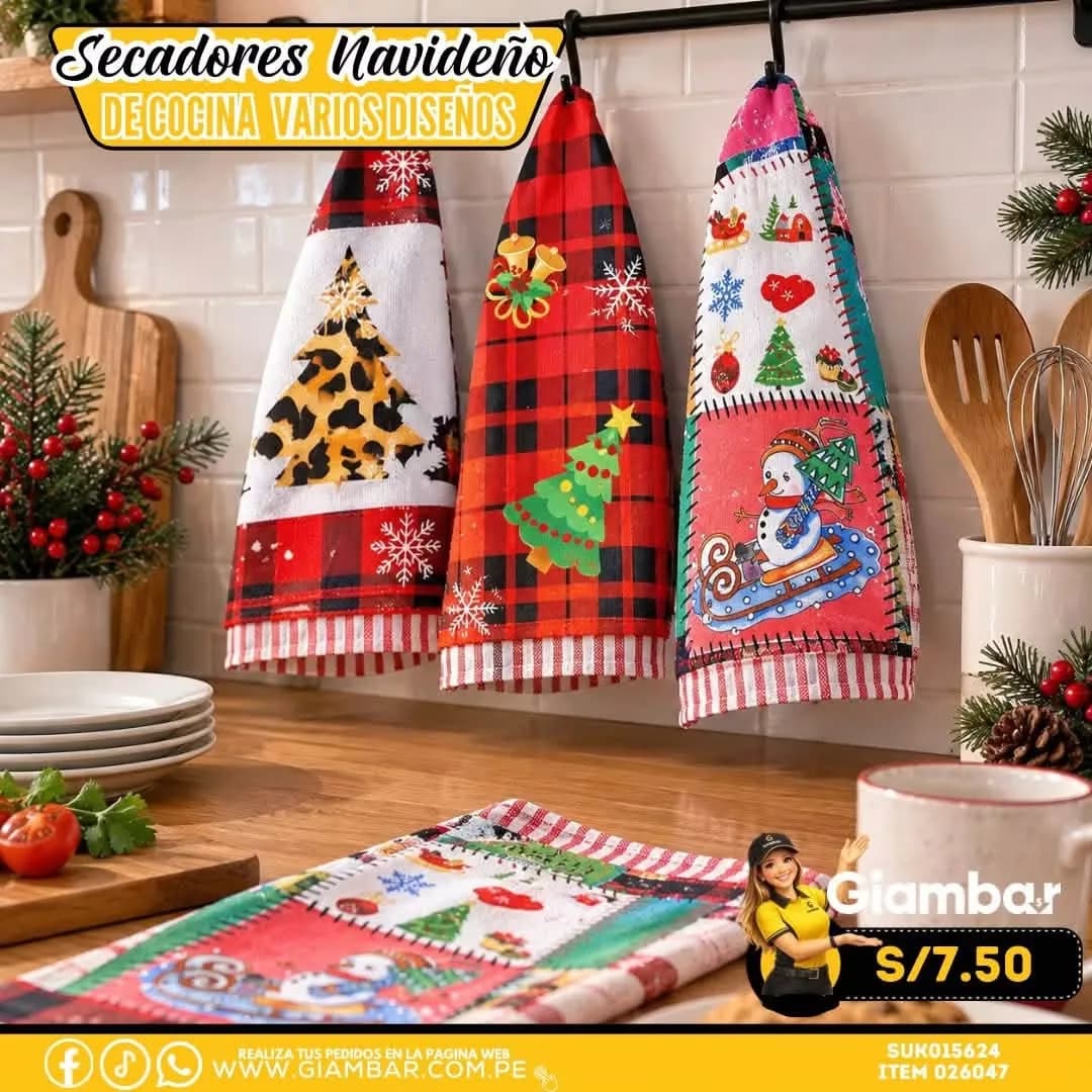 026047 Set de Secadores Navideño 2 Piezas CJK-262 XMAS