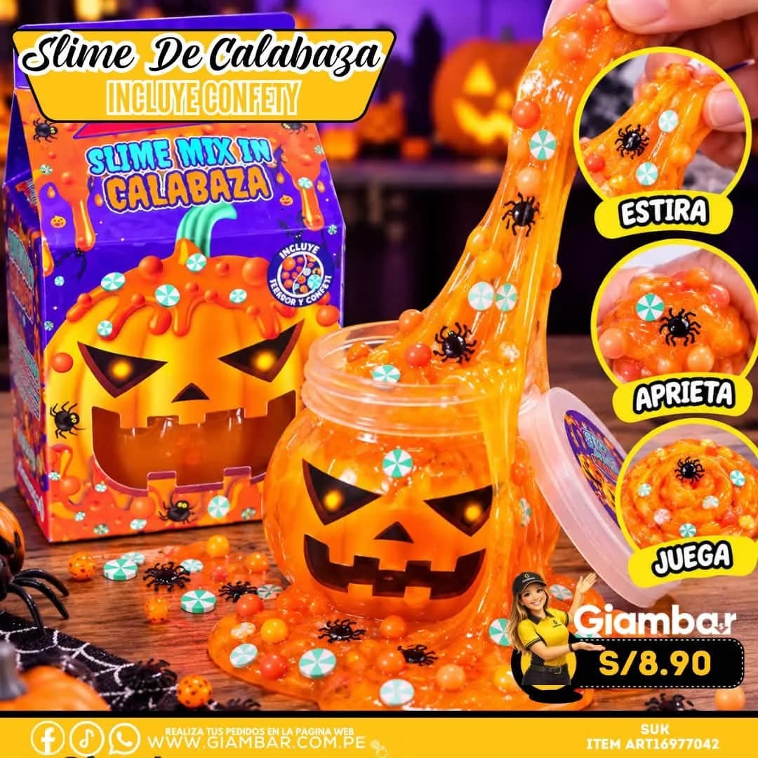 AR16977042 SLIME DE CALABAZA  INCLUYE CONFETTY