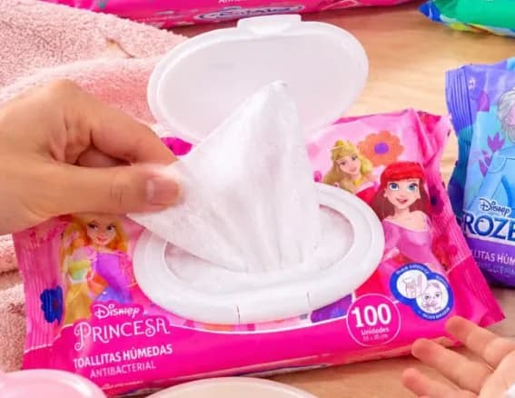 034786	TOALLITAS HUMEDAS REFILL X100 C/FLIPTOP PRINCESAS 20224B 
