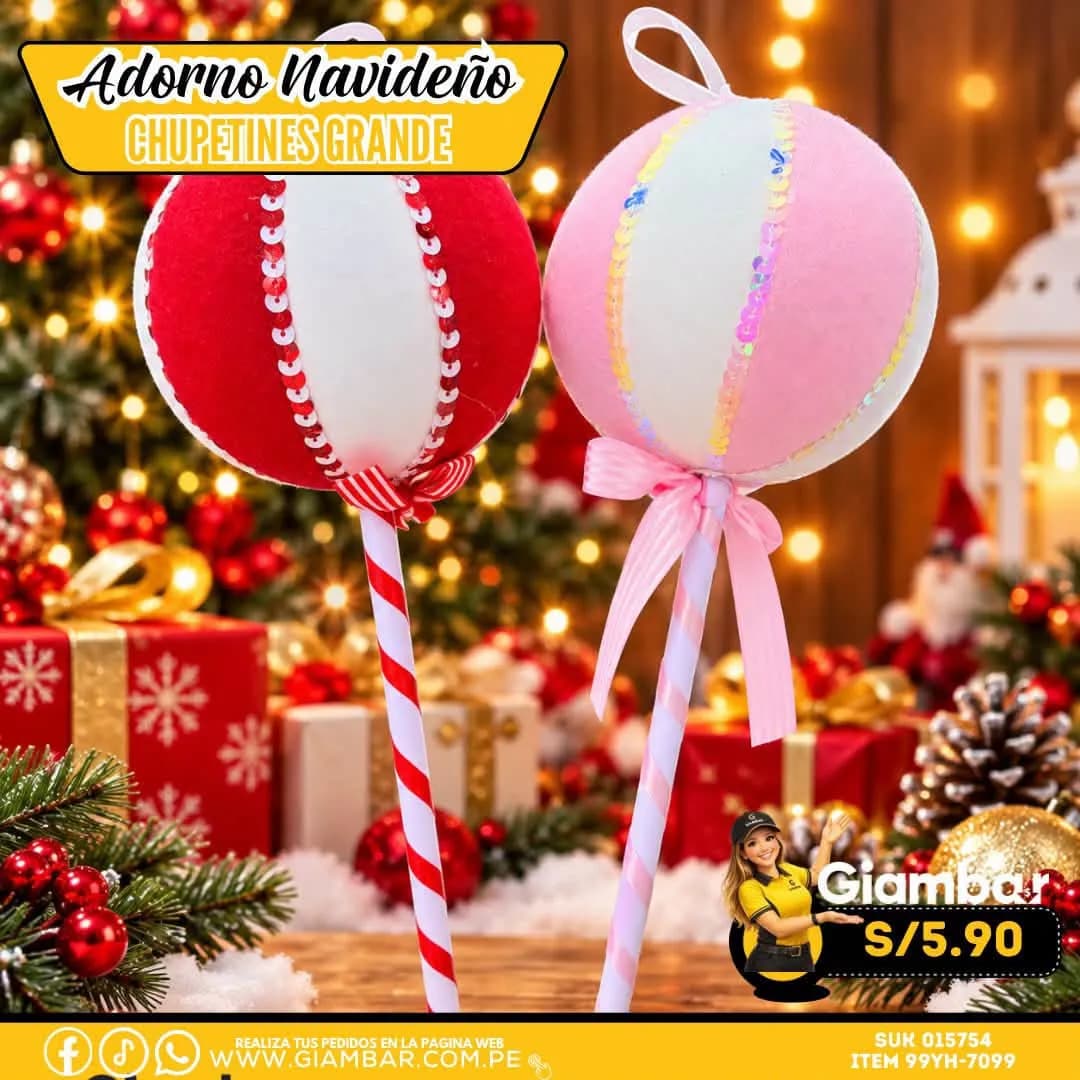 99YH-7099 ADORNO NAVIDEÑO CHUPETINES GRANDE