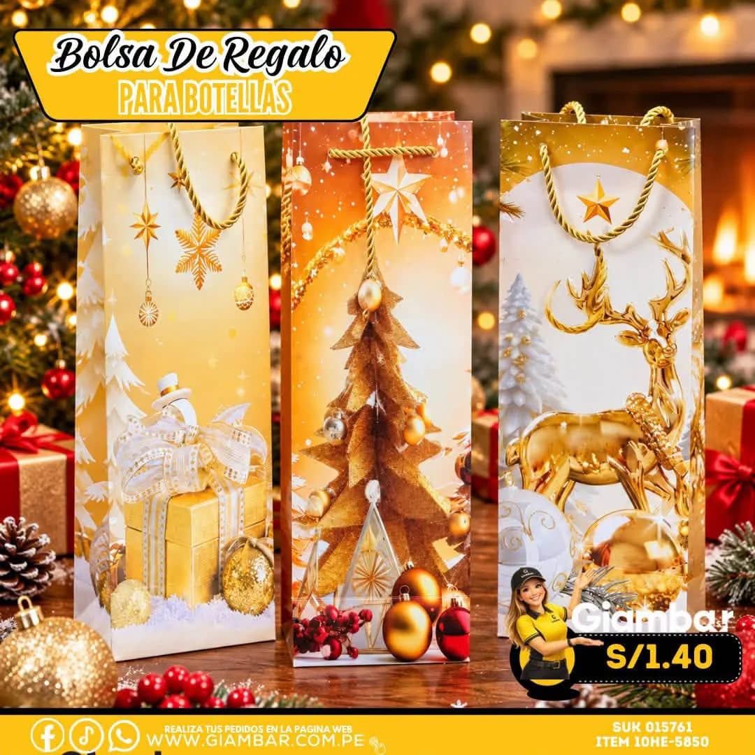 10He-5850 BOLSA DE REGALO PARA BOTELLAS (V.162)