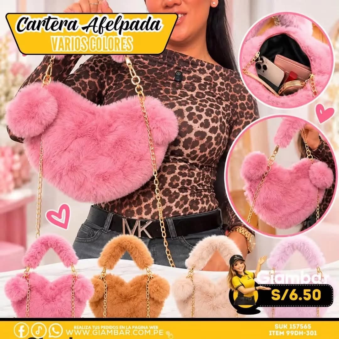 99DH-301 CARTERA AFELPADA VARIOS COLORES