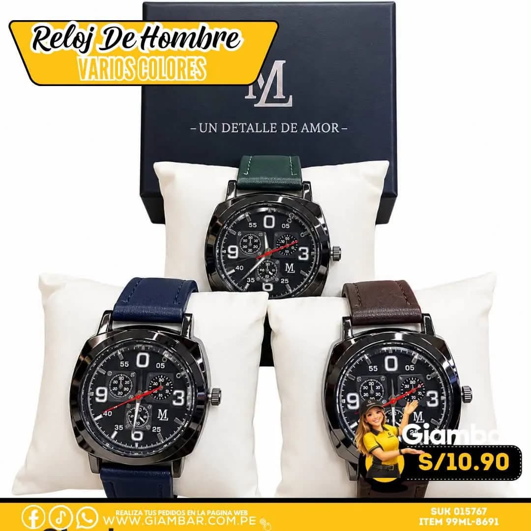 99ML-8691 RELOJ DE HOMBRE VARIOS COLORES