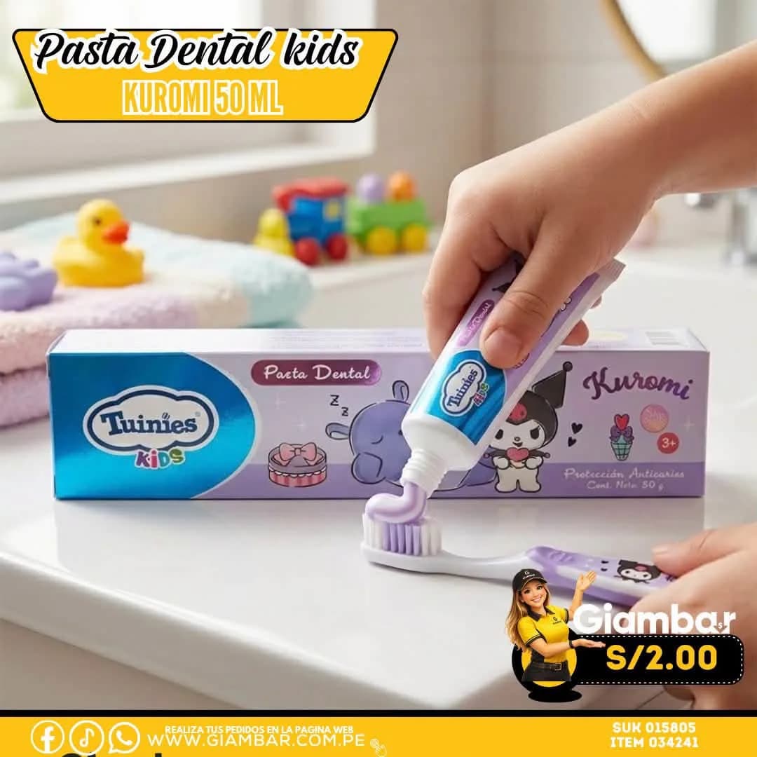 034241 Pasta dental Kids x 50 gr Kuromi 25132 TUINIES
