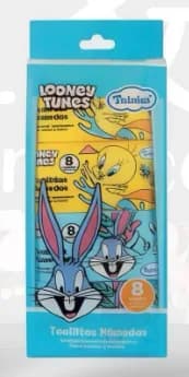 034286 Pack Toallitas Húmedas Looney Tunes 8x8 19120 TUINIES