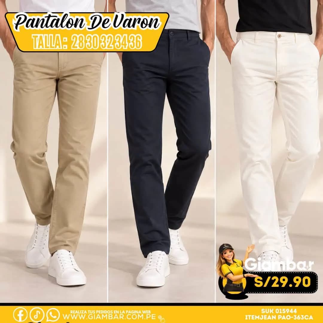 JEANPAO-363CA	JEANS DE CABALLERO TELA DRILL MARCA PAOLO 