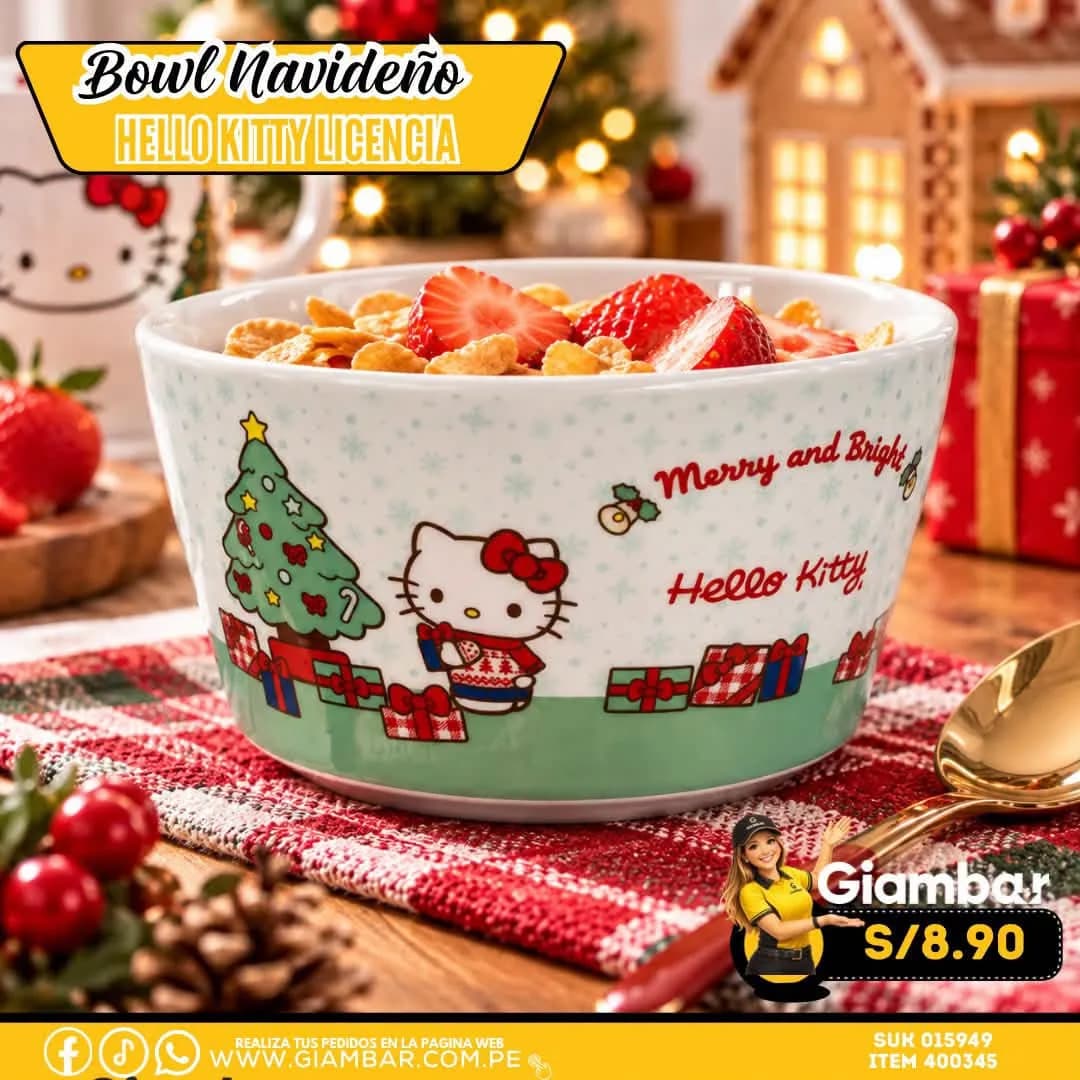 400345 PLAY BOWL HELLO KITTY NAVIDAD A 
