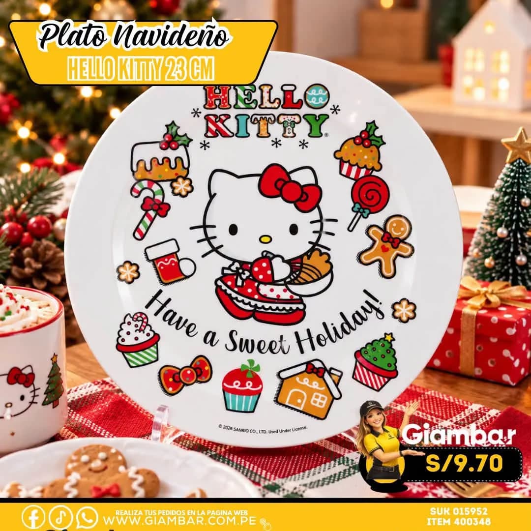 400348	PLAY PLATO 24CM HELLO KITTY NAVIDAD B 