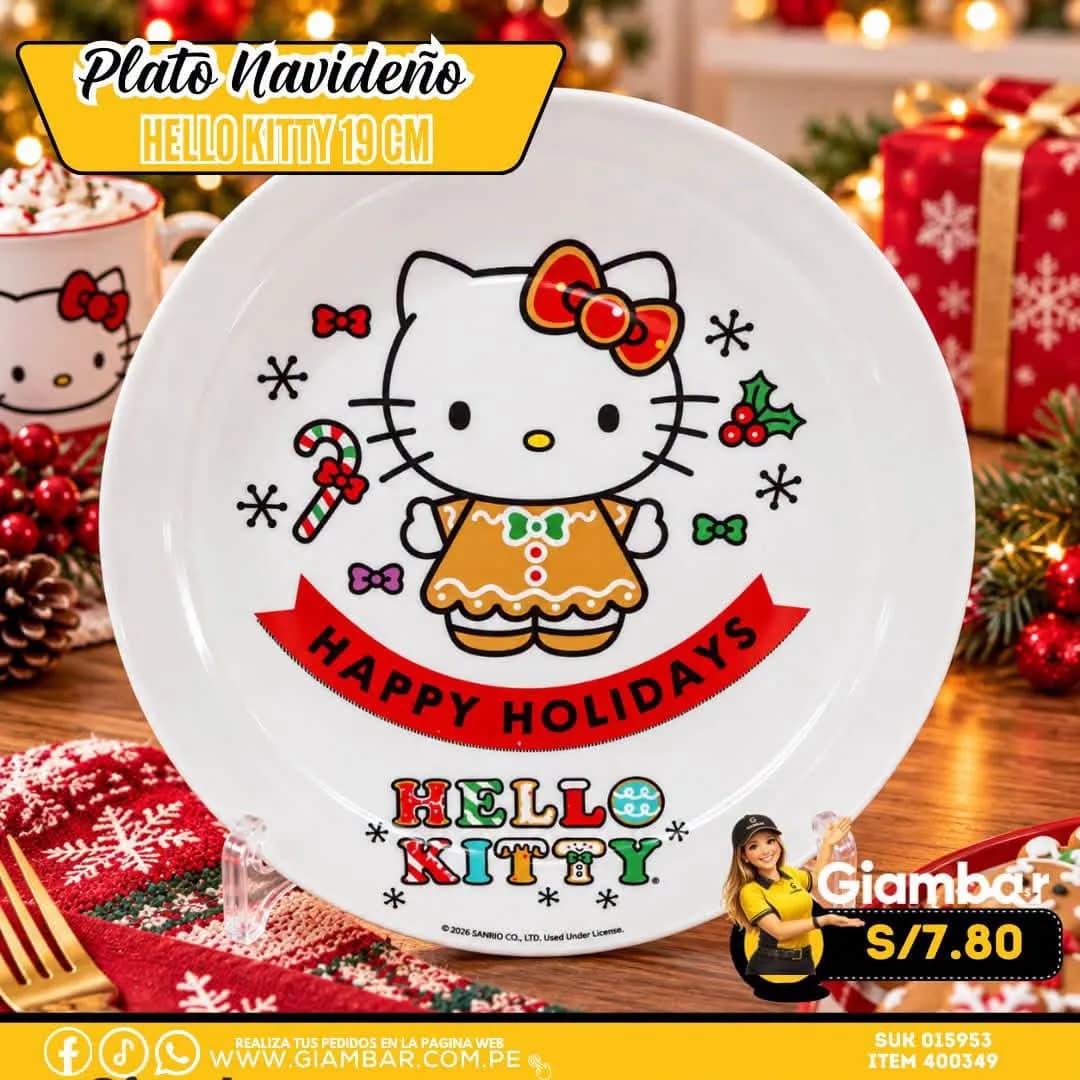 400349	PLAY PLATO 20CM HELLO KITTY NAVIDAD B 