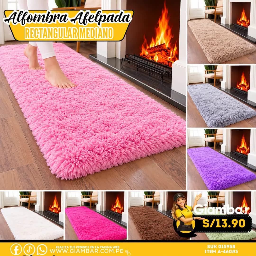 A-460#3 ALFOMBRA AFELPADA RECTANGULAR MEDIANO